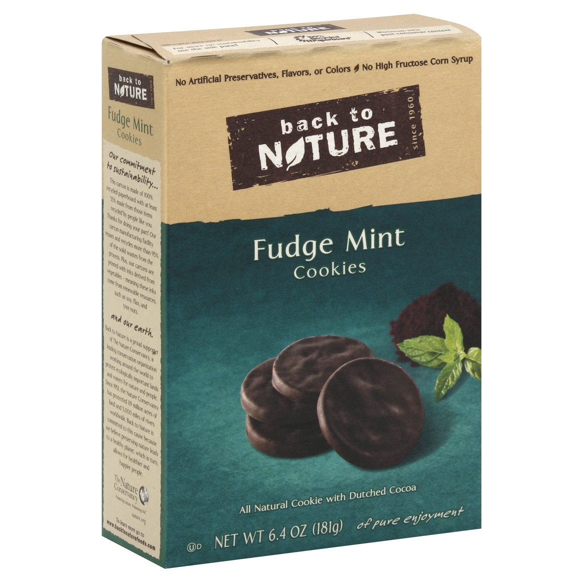 slide 2 of 7, Back To Nature Cookies, Fudge Mint, 6.4 oz