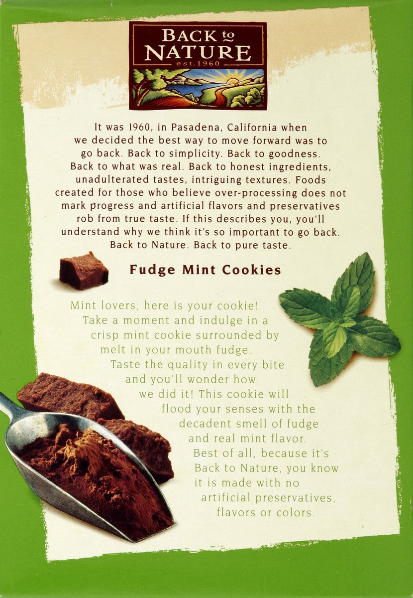 slide 3 of 7, Back To Nature Cookies, Fudge Mint, 6.4 oz