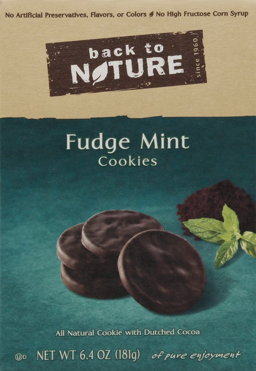 slide 1 of 7, Back To Nature Cookies, Fudge Mint, 6.4 oz