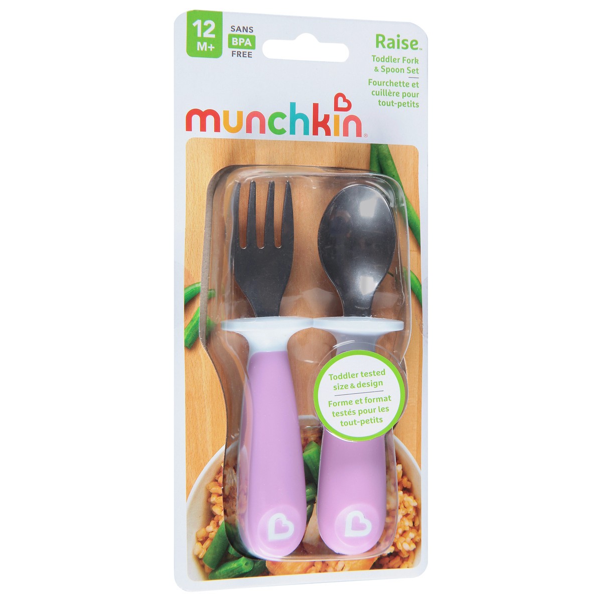 slide 5 of 9, Munchkin Toddler Fork Spoon, 1 ct