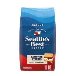 SEATTLE''S BEST COFFEE Seattle’s Best Coffee, Roast Ground Flavored Coffee, Campfire S''mores, 100% Arabica, 1 Bag (11 oz)