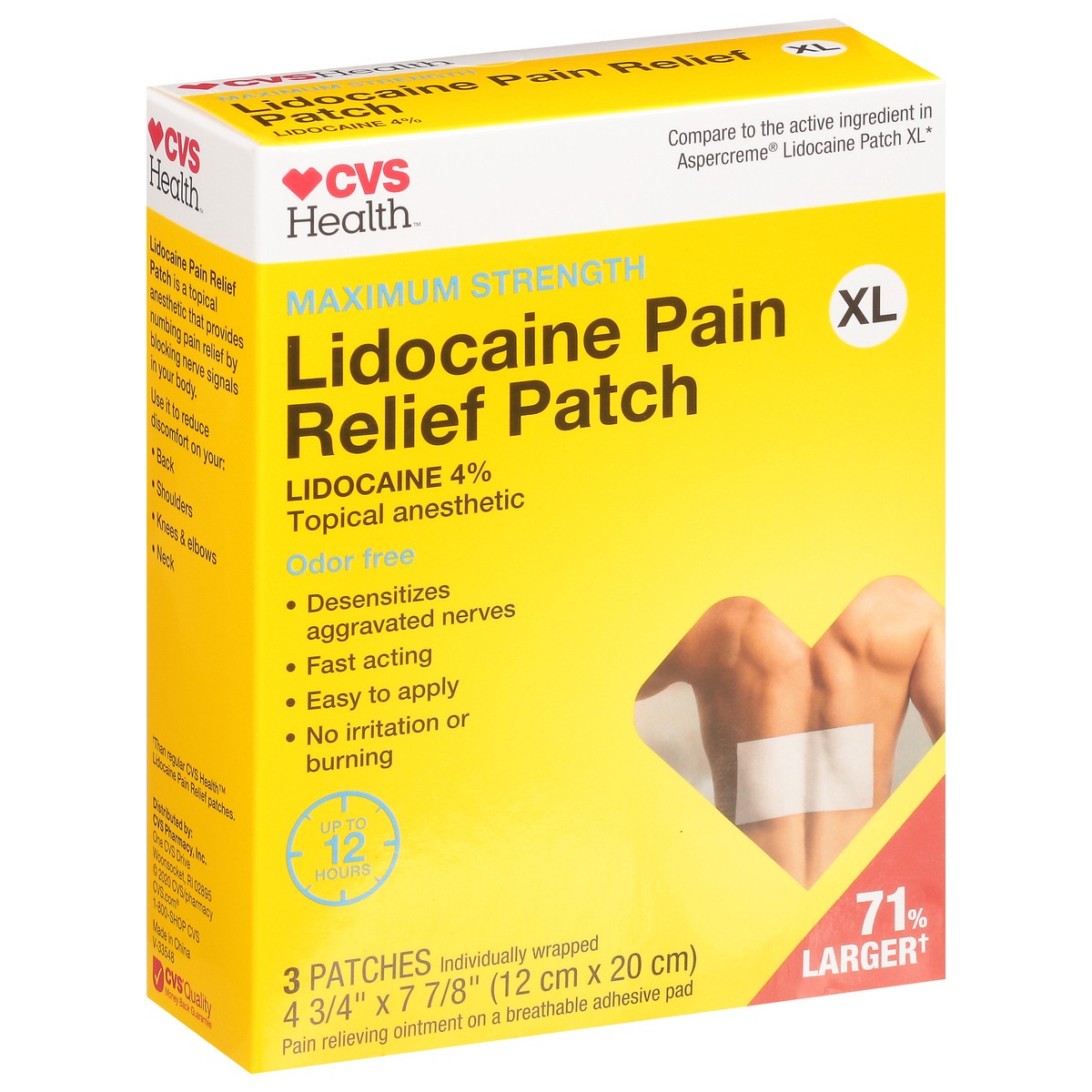 slide 7 of 9, CVS Health Xl Lidocaine Patch, 1 ct