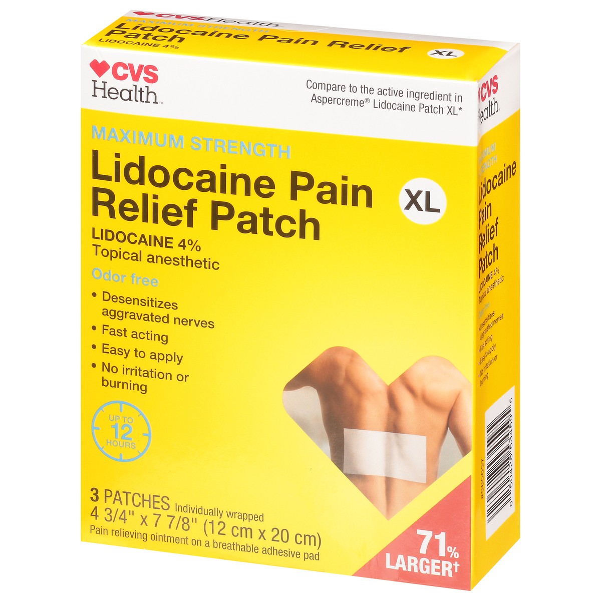 slide 2 of 9, CVS Health Xl Lidocaine Patch, 1 ct