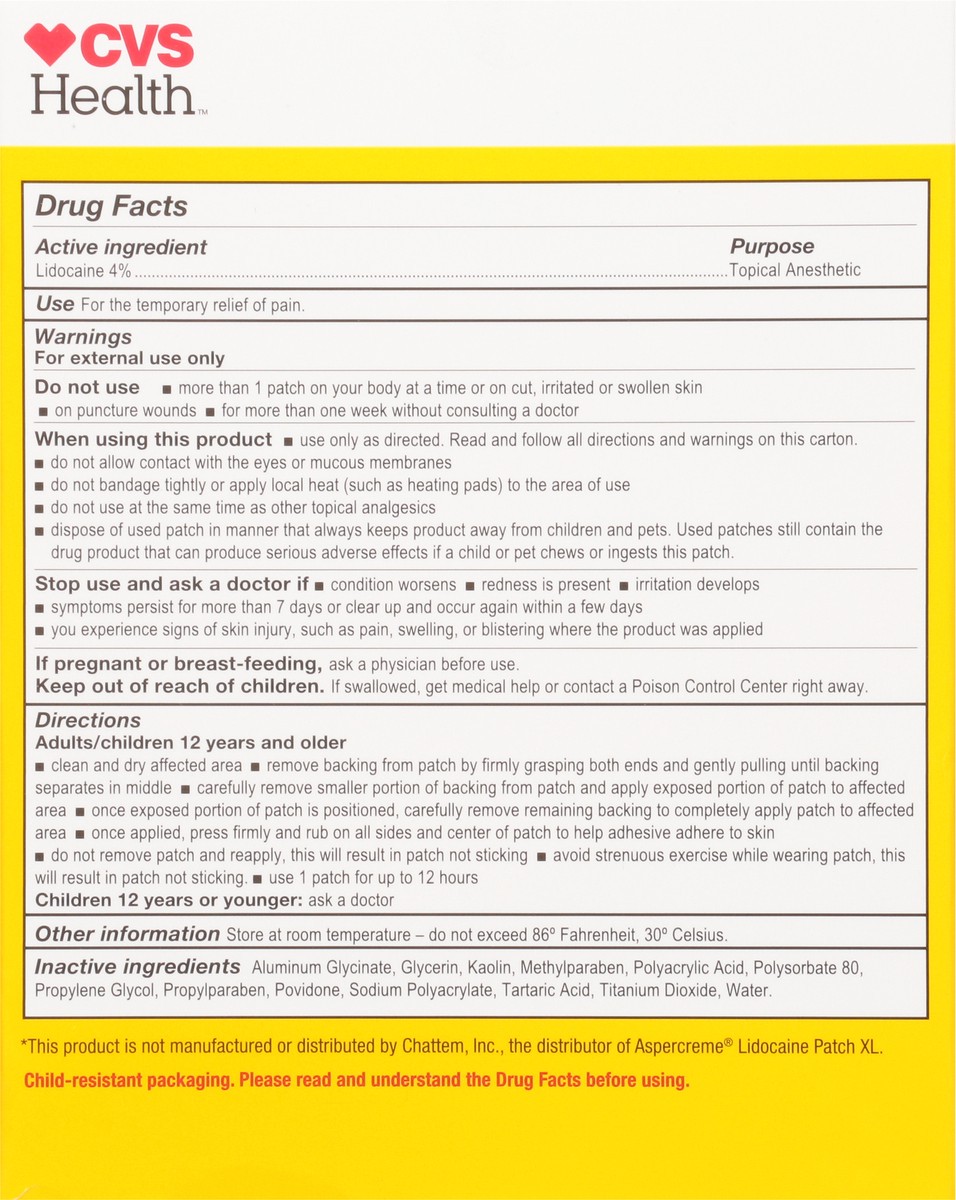 slide 6 of 9, CVS Health Xl Lidocaine Patch, 1 ct