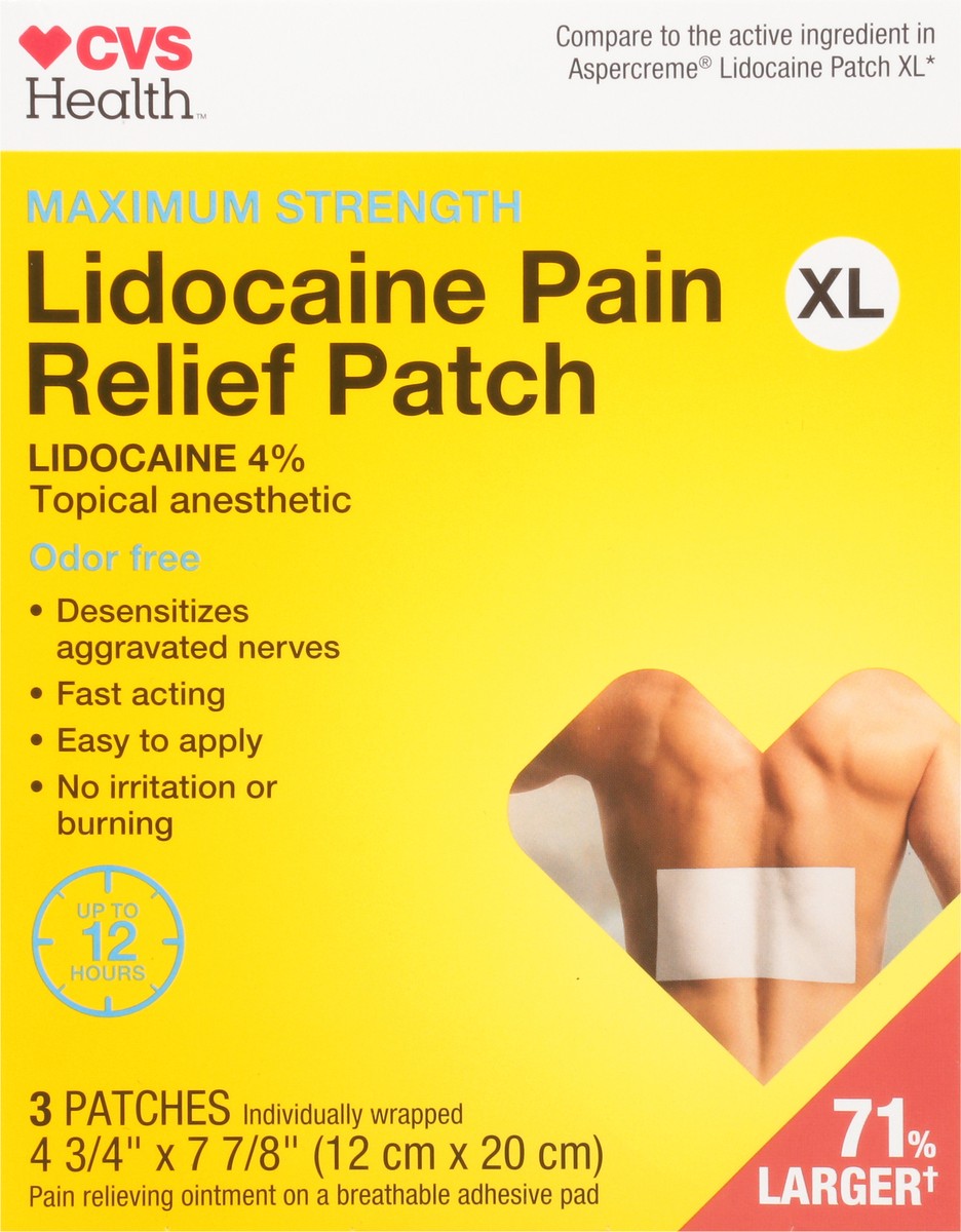 slide 8 of 9, CVS Health Xl Lidocaine Patch, 1 ct