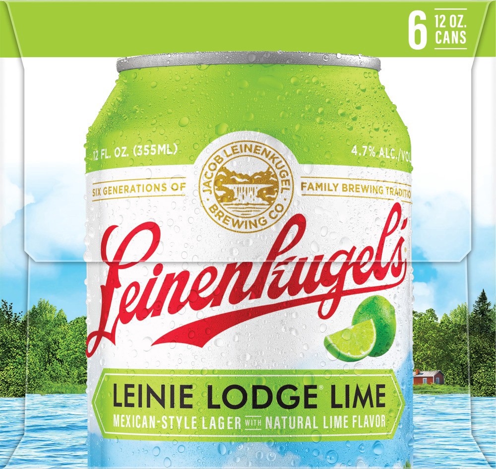 slide 2 of 5, Leinenkugel's Leinie Lodge Lime Mexican Style Lager Cans, 6 ct; 12 oz