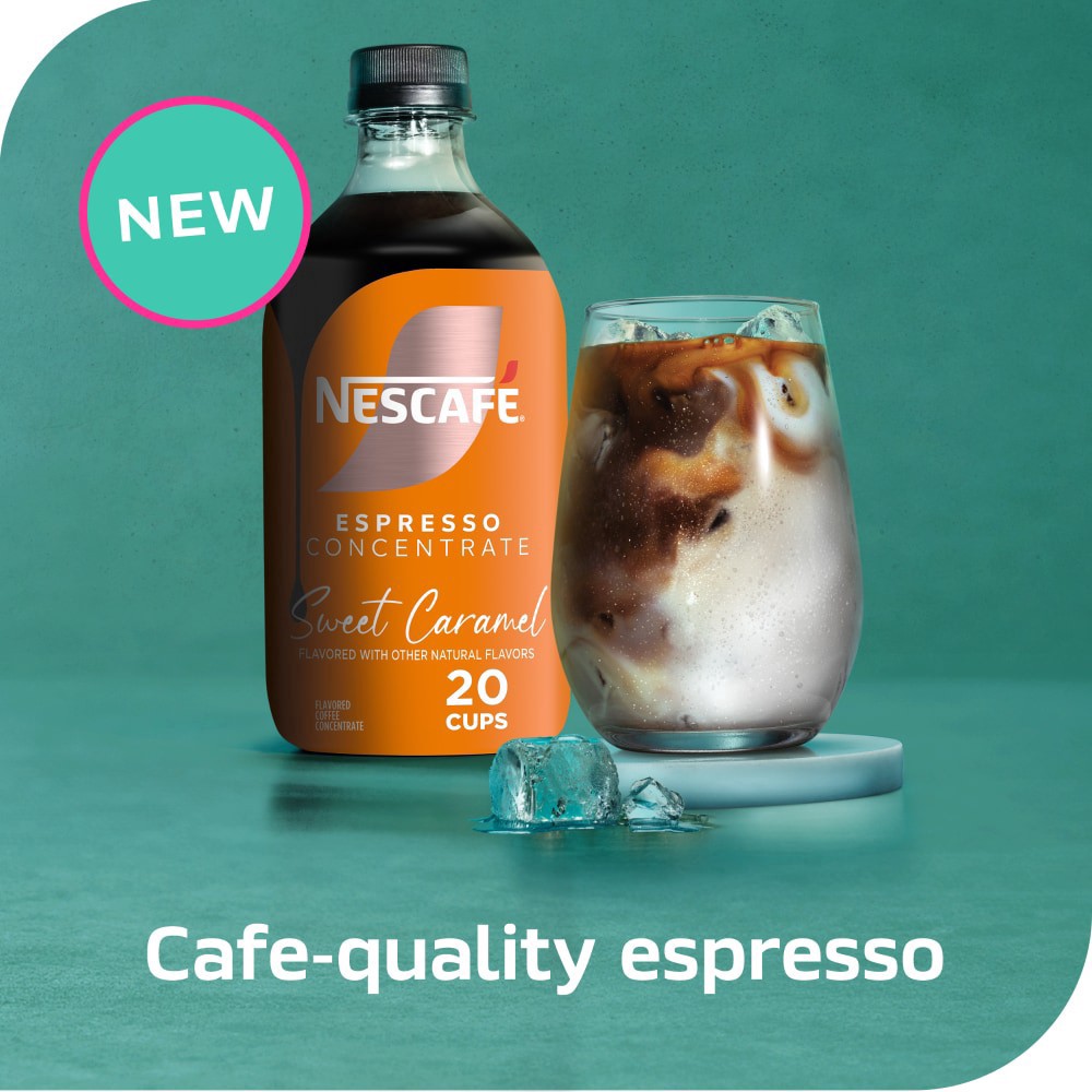 slide 3 of 6, Nescafé NESCAFÉ Espresso Concentrate Sweet Caramel Flavored Instant Espresso Coffee Concentrate, 10 fl oz