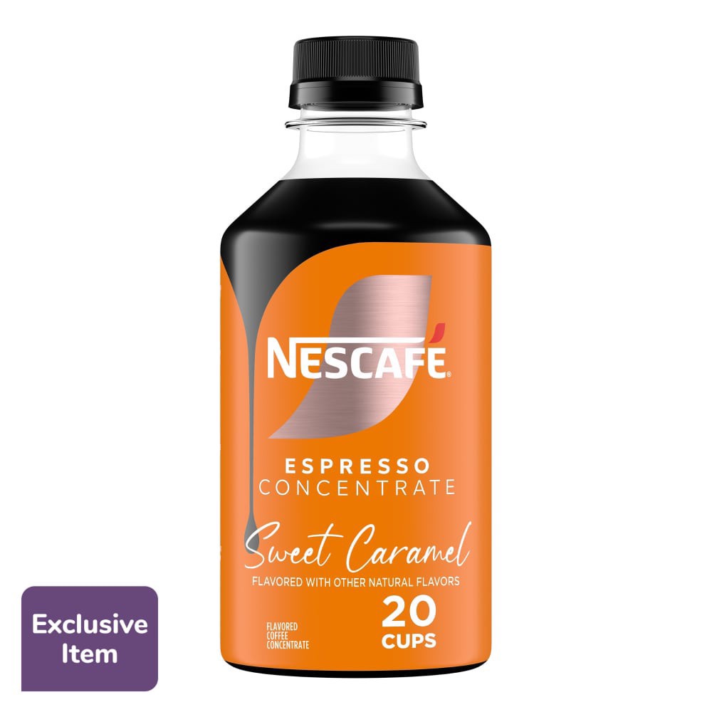 slide 1 of 6, Nescafé NESCAFÉ Espresso Concentrate Sweet Caramel Flavored Instant Espresso Coffee Concentrate, 10 fl oz