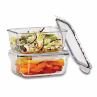 slide 1 of 1, Mason Craft And More Rectangular Glass Food Container Set - 4 Piece - Clear, 51 oz