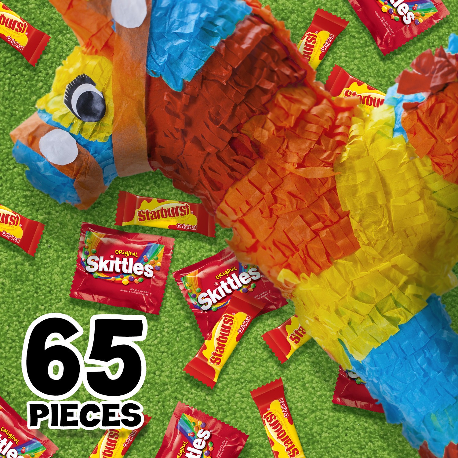 slide 5 of 8, Mars SKITTLES & STARBURST Variety Pack Fun Size Chewy Candy Assortment, 31.9 oz, 65 Pieces Bag, 31.9 oz