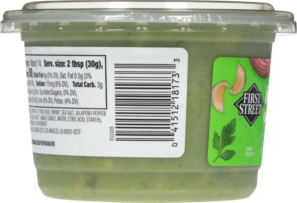 slide 4 of 13, First Street Mild Guacamole, 15 oz