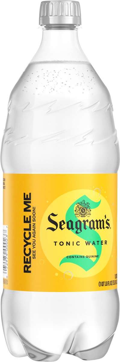 slide 4 of 9, Seagram's Seagrams Tonic Bottle, 1 Liter, 33.8 fl oz