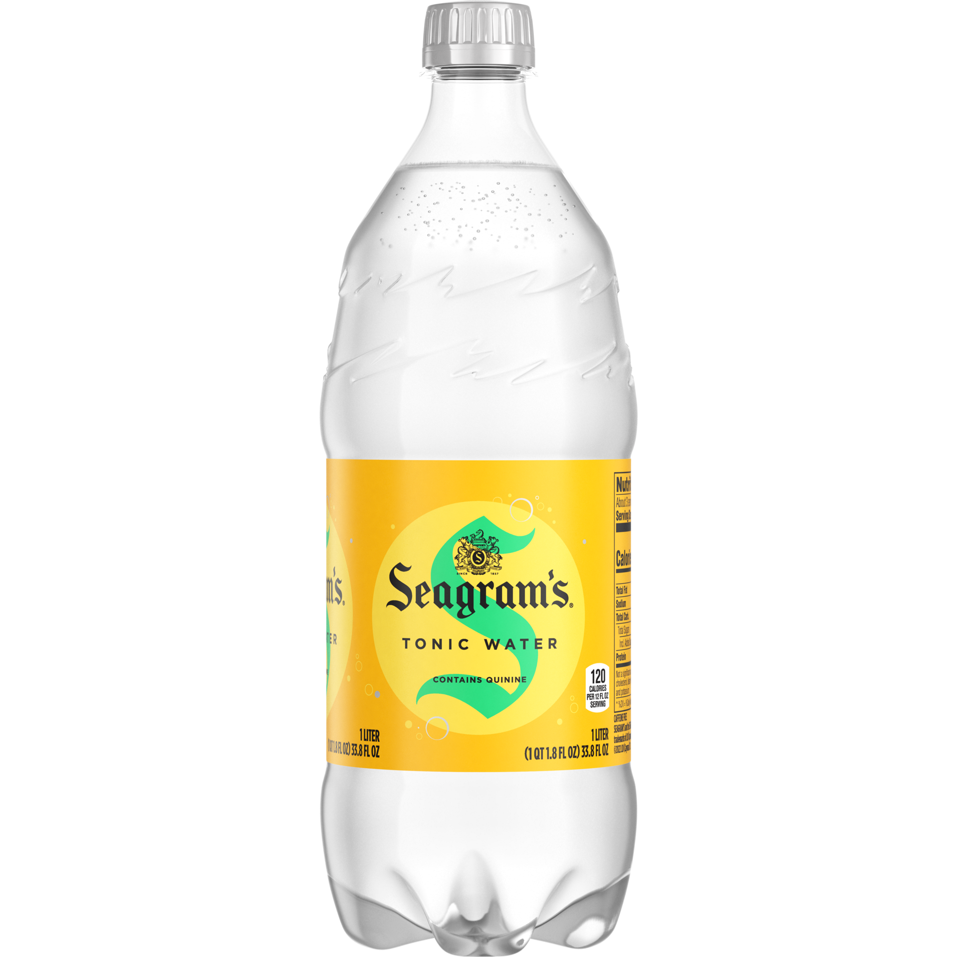 slide 1 of 9, Seagram's Seagrams Tonic Bottle, 1 Liter, 33.8 fl oz