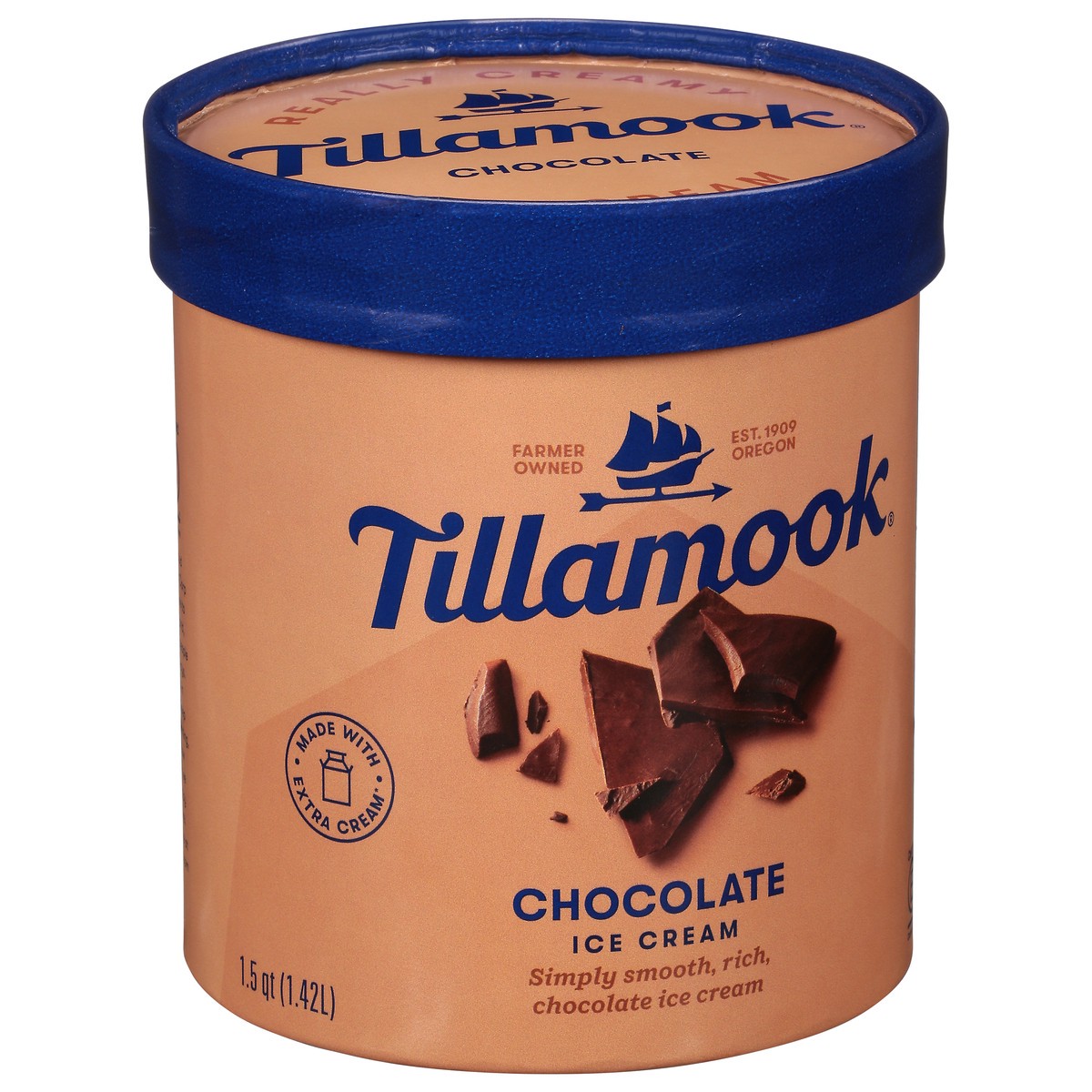 slide 4 of 9, Tillamook Chocolate Ice Cream 1.5 qt, 1.5 qt