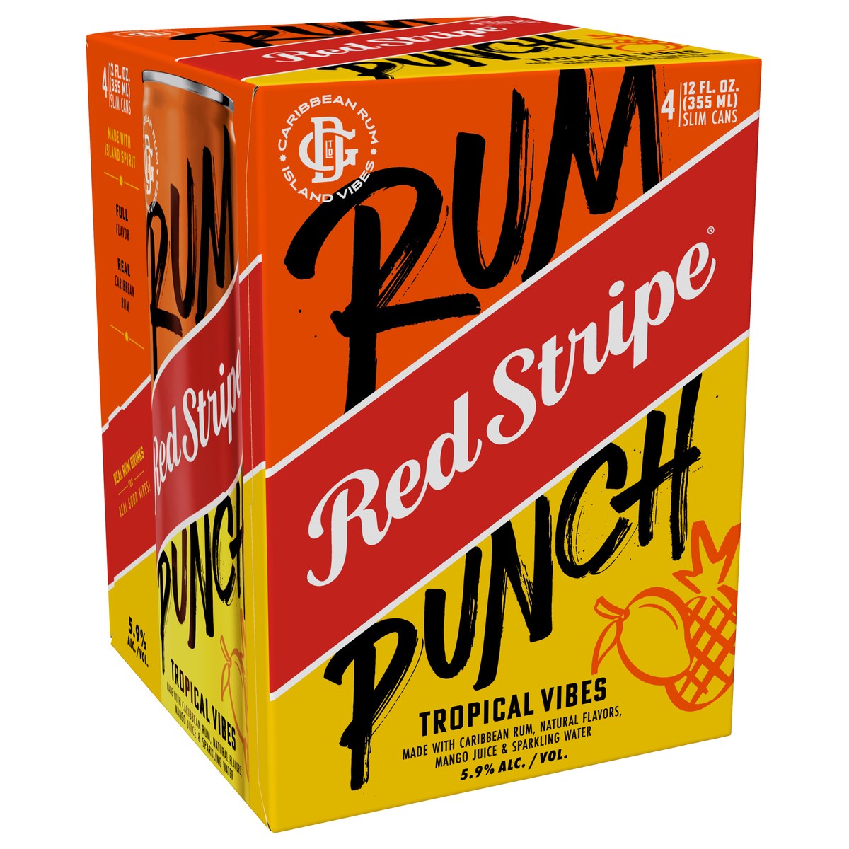 slide 6 of 6, Red Stripe Tropical Vibes Rum Punch 4 - 12 fl oz Cans, 4 ct