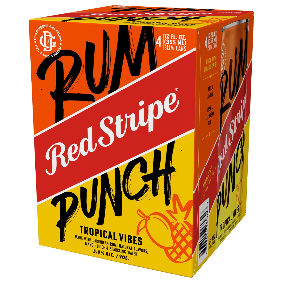slide 2 of 6, Red Stripe Tropical Vibes Rum Punch 4 - 12 fl oz Cans, 4 ct