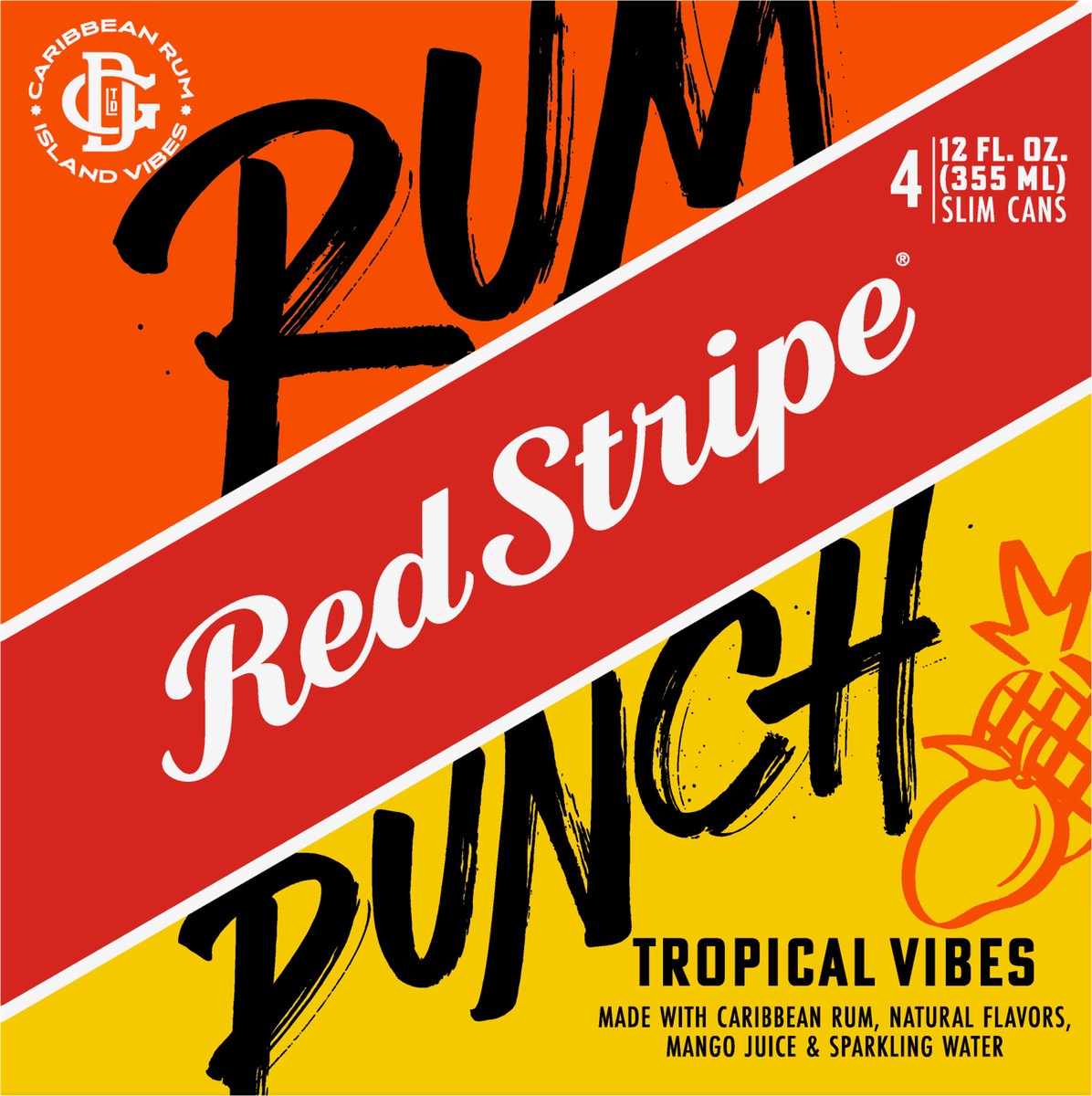 slide 3 of 6, Red Stripe Tropical Vibes Rum Punch 4 - 12 fl oz Cans, 4 ct