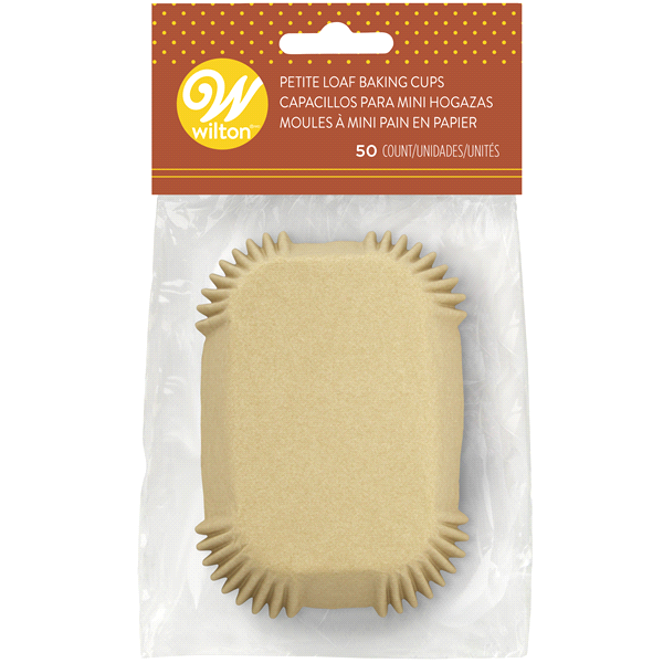 slide 1 of 1, Wilton Kraft Petite Loaf Baking Cups, 50 ct