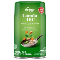 Kroger Canola Oil Cooking Spray - 2 ct; 6 oz