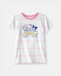 Carters Girls Hello Kitty® Striped Graphic Tee - White White 12