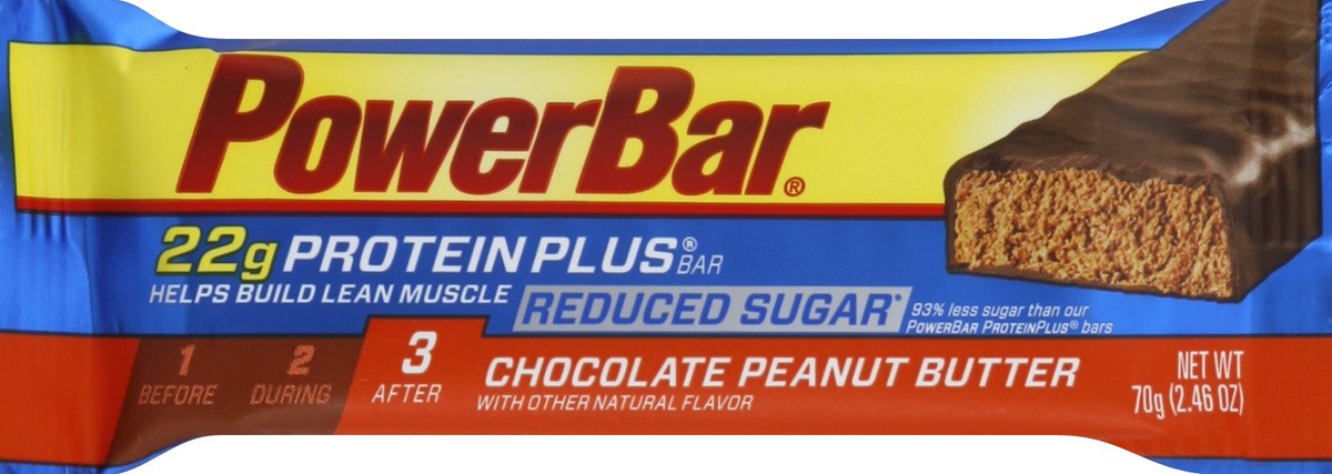 slide 5 of 6, PowerBar Powerbar Protein Plus Bar Chocolate Peanut Butter, 2.46 oz