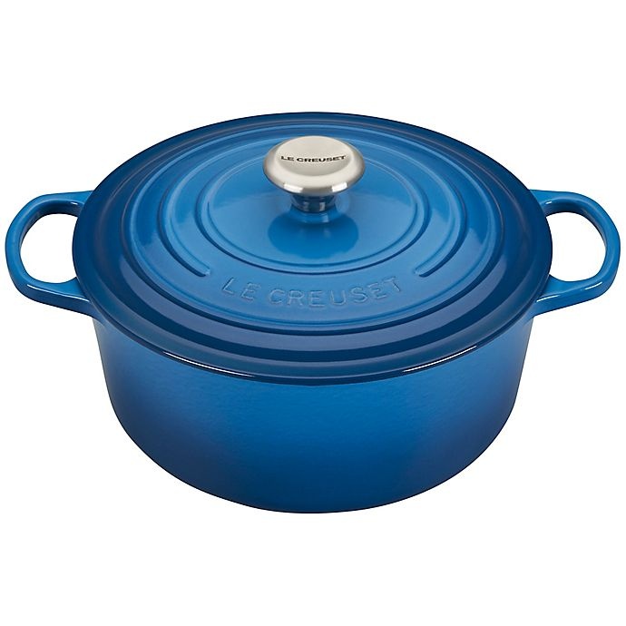 slide 1 of 1, Le Creuset Signature Round Dutch Oven - Marseille, 5.5 qt