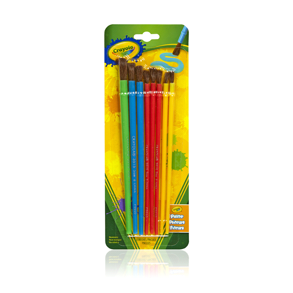 slide 1 of 1, Crayola Paint Brushes - Assorted Sizes, 8 ct