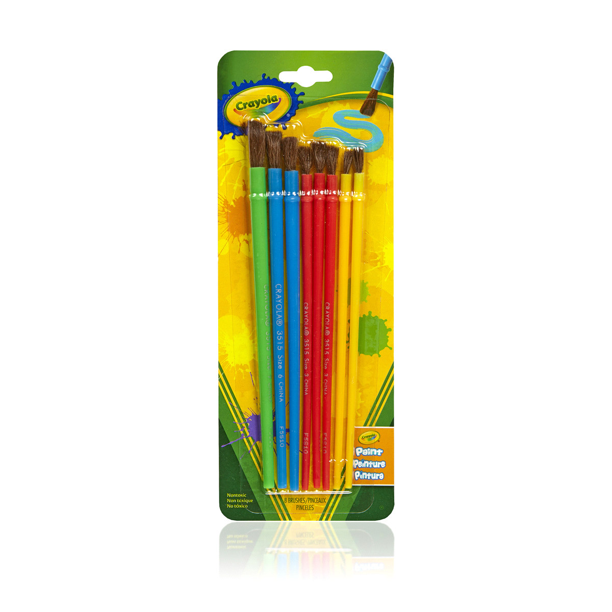 slide 1 of 4, Crayola Paint Brushes - Assorted Sizes, 8 ct