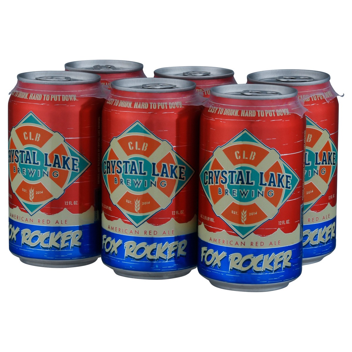 slide 3 of 9, Crystal Lake Brewing Fox Rocker American Red Ale Beer 6-12 fl oz Cans, 1 ct