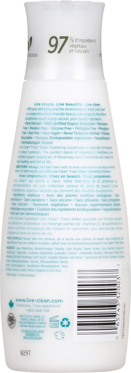 slide 12 of 12, Live Clean Fresh Water Hydrating Conditioner, 12 fl oz