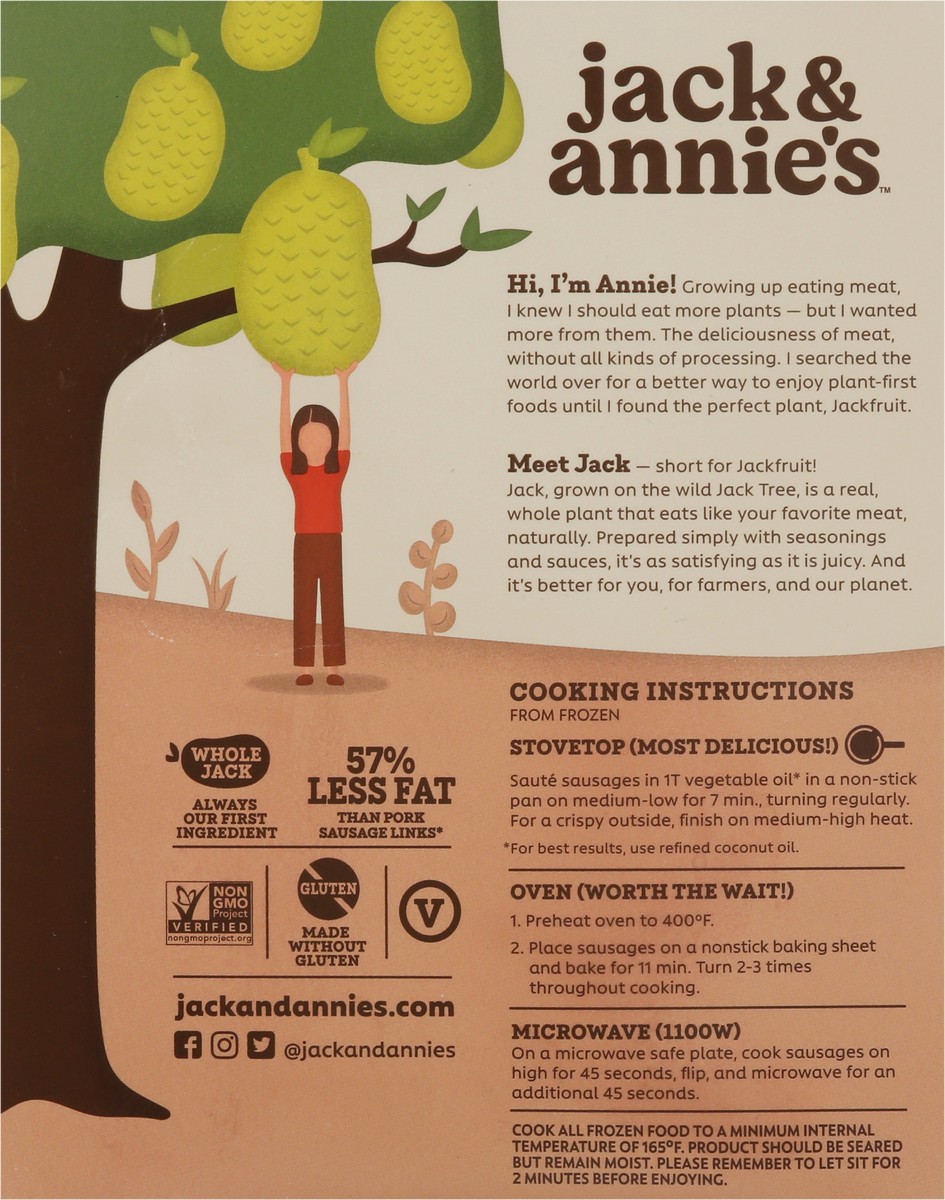 slide 9 of 9, Jack & Annie's Vegan Maple Breakfast Jackfruit Sausage Links 7.2 oz, 7.2 oz