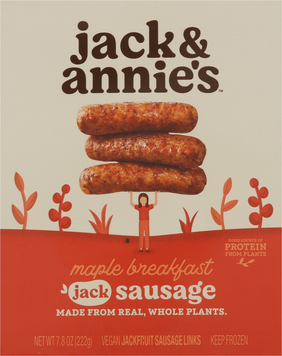 slide 8 of 9, Jack & Annie's Vegan Maple Breakfast Jackfruit Sausage Links 7.2 oz, 7.2 oz