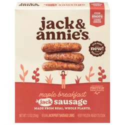 Jack & Annie's Vegan Maple Breakfast Jackfruit Sausage Links 7.2 oz