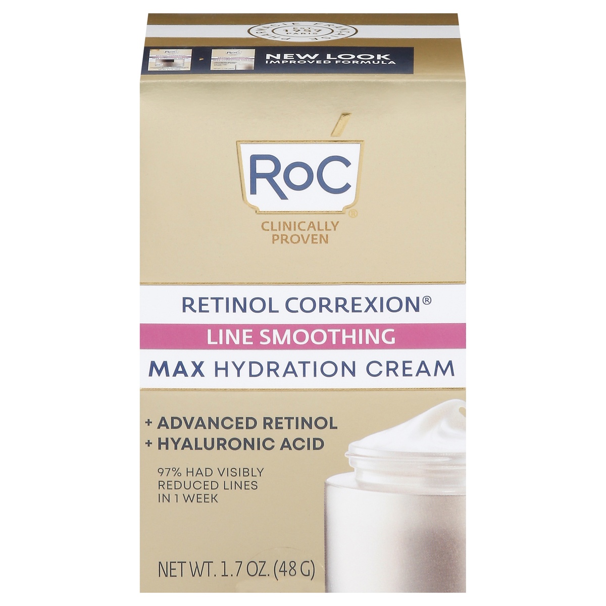 slide 1 of 1, RoC Retinol Correxion Max Daily Hydration Creme, 1.7 oz