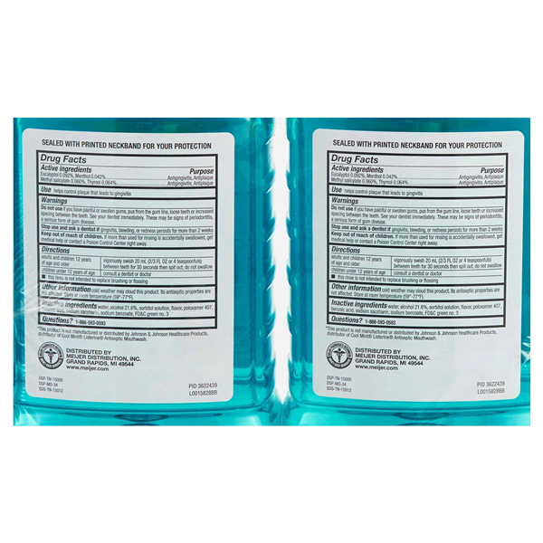 slide 3 of 5, Meijer Mouthwash Antiseptic Twin Pack, 50.7 oz