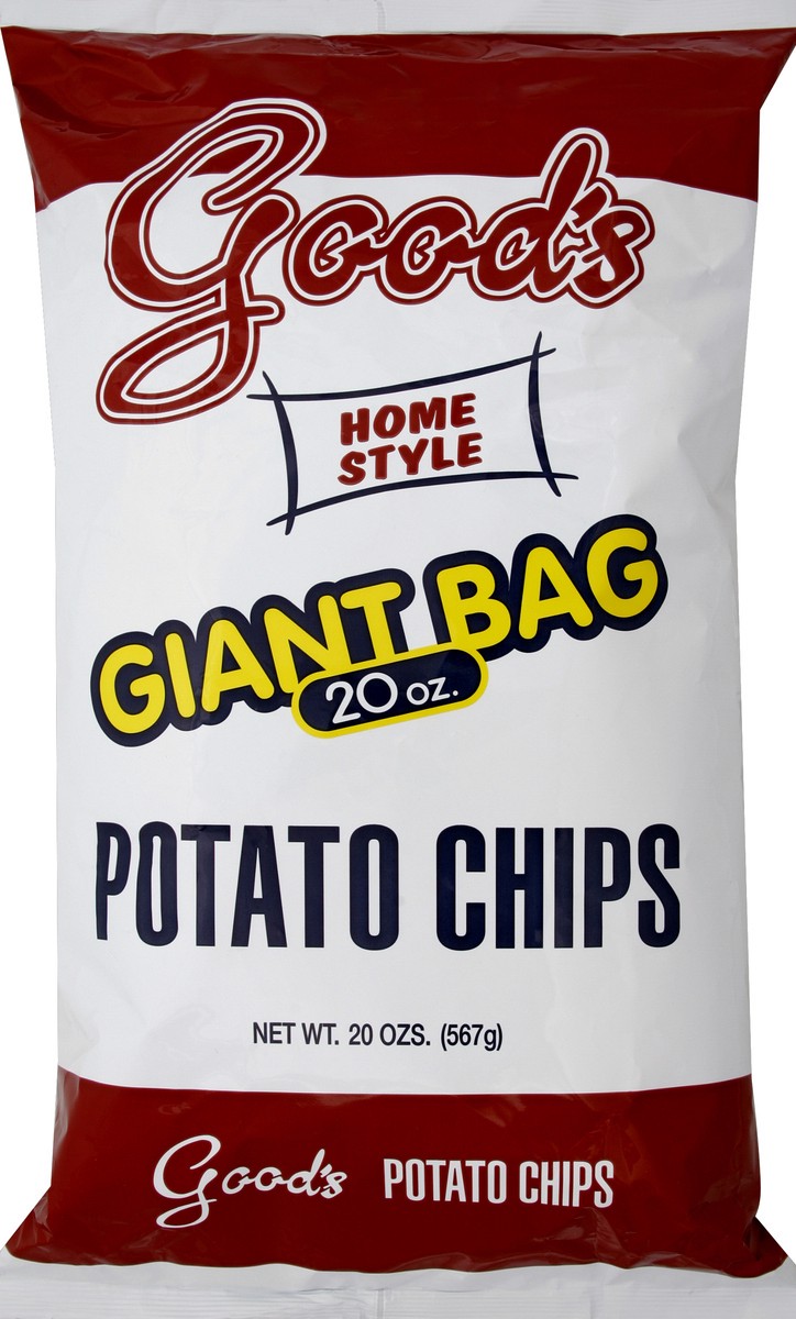 slide 3 of 5, Good's Giant Bag Home Style Regular Chips, 18 oz