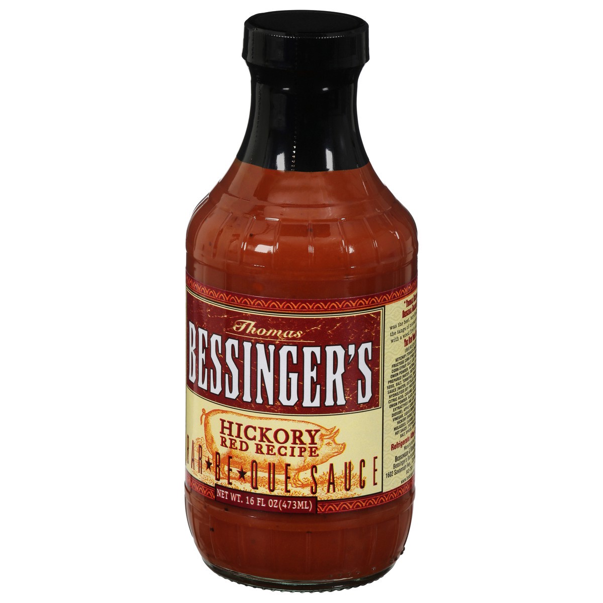 slide 8 of 9, Thomas Bessinger's Hickory Red Recipe Barbeque Sauce 16 fl oz, 16 fl oz