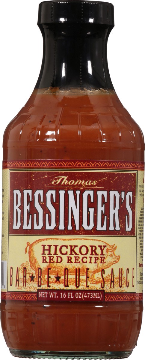 slide 2 of 9, Thomas Bessinger's Hickory Red Recipe Barbeque Sauce 16 fl oz, 16 fl oz