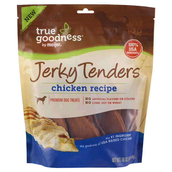 slide 1 of 1, Meijer True Goodness Jerky Tenders Chicken Recipe, 16 oz