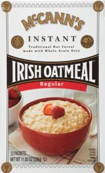 McCann's Regular Instant Irish Oatmeal, Instant Oatmeal, Kosher, 12 Count Box
