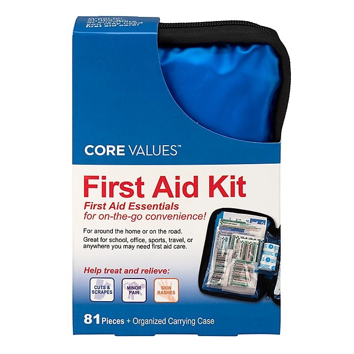 slide 2 of 4, Core Values First Aid Kit, 81 ct