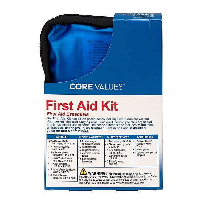 slide 4 of 4, Core Values First Aid Kit, 81 ct