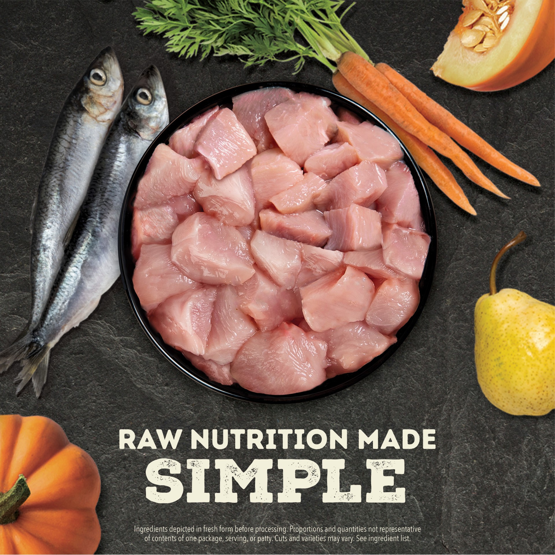 slide 3 of 3, ACANA Freeze-Dried Food Morsels Free Run Turkey Recipe 8OZ, 0.5 lb