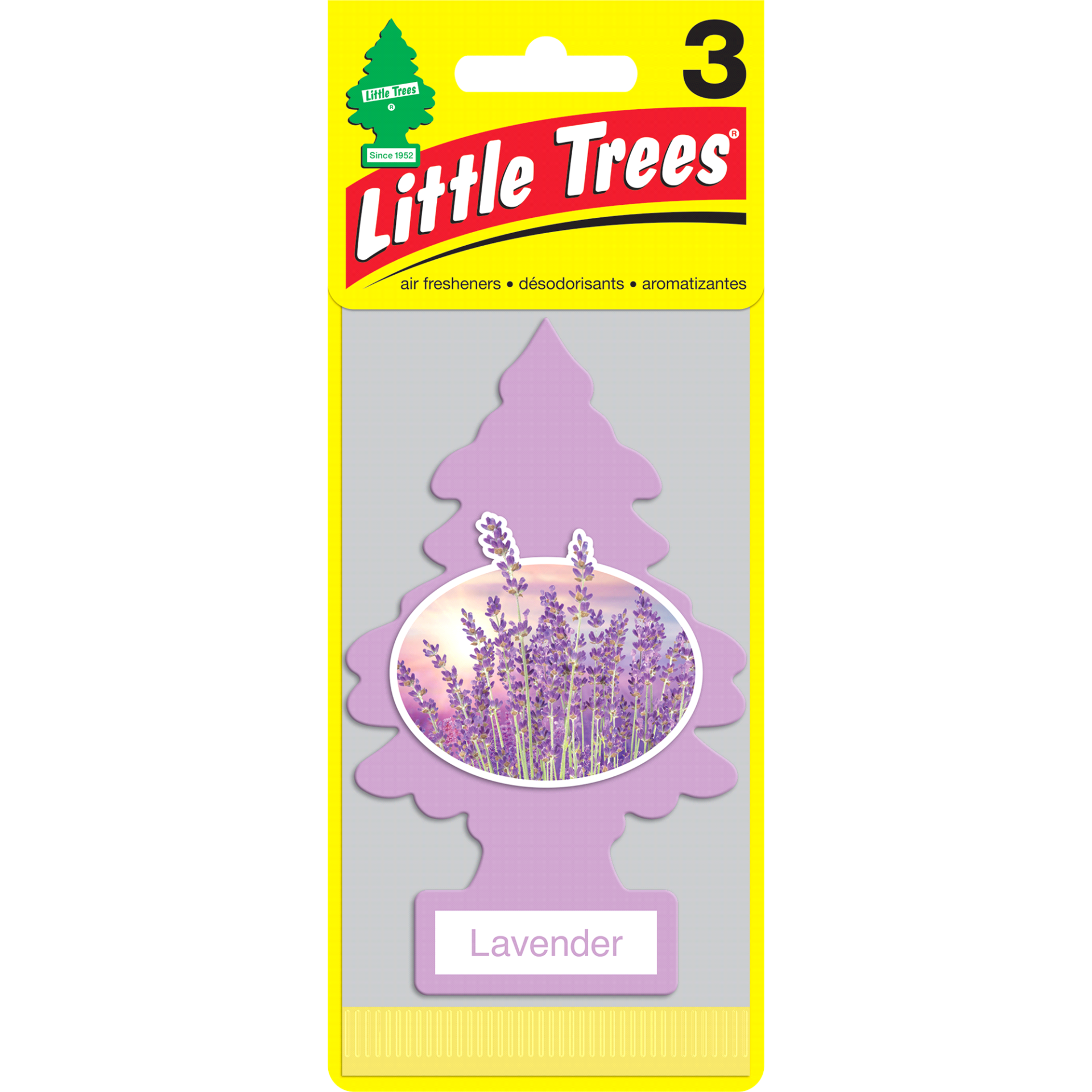 slide 1 of 1, Little Trees Lavender Air Freshner, 3 ct