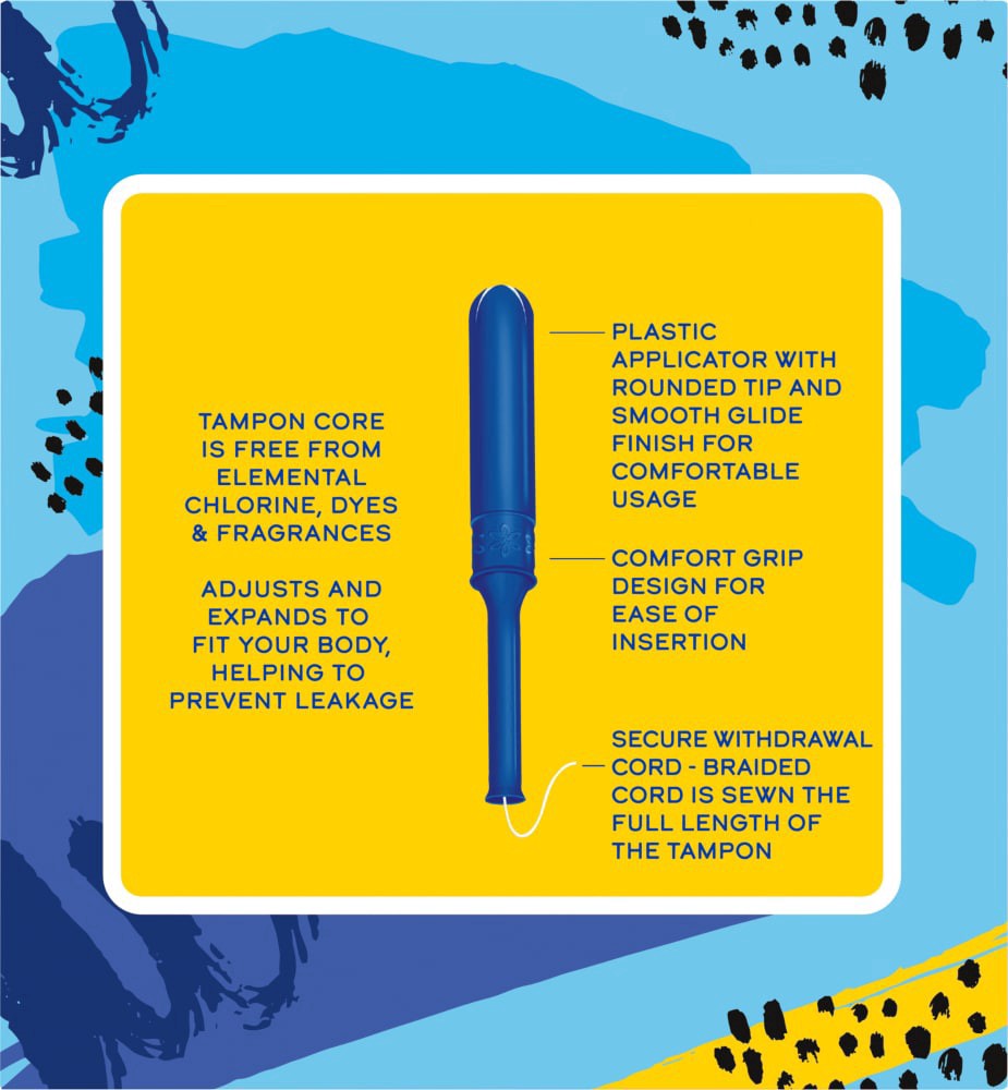 slide 3 of 6, Kroger Tampons Regular Plastic Unscented, 36 ct