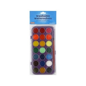 slide 1 of 1, Caliber Non-Toxic Washable Watercolors Bright Colors, 21 ct