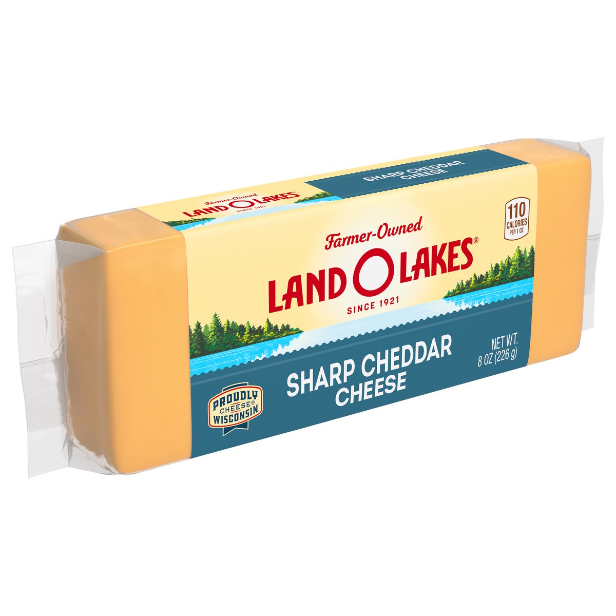 slide 6 of 9, Land O'Lakes Sharp Cheddar Cheese Chunk, 8 oz