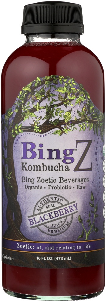 slide 1 of 1, Bing Blackberry Kombucha, 16 fl oz