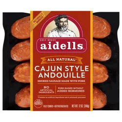 Aidells Smoked Pork Sausage, Cajun Style Andouille, 12 oz. (4 Fully Cooked Links)