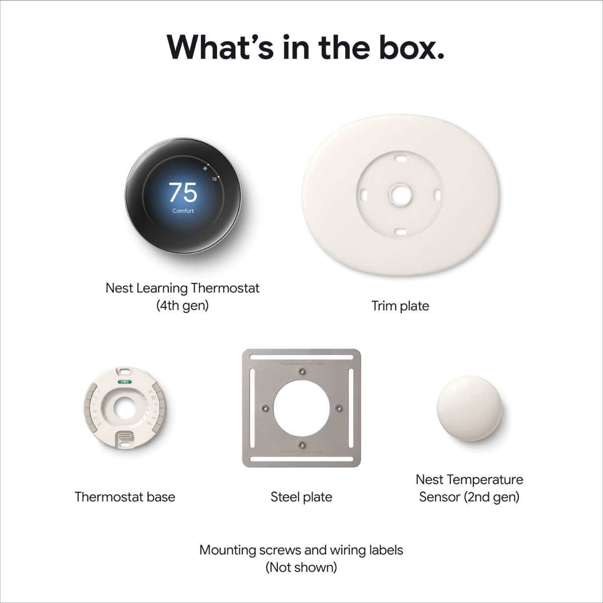 slide 1 of 9, Google Nest Learning Thermostat (4th Gen) with Nest Temperature Sensor (2nd Gen) - Silver, 1 ct